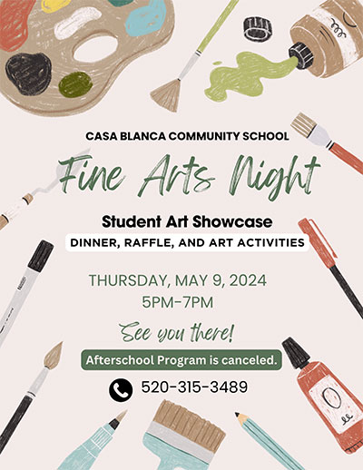 Click to view Fine Arts Night flyer