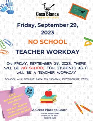 No School Teachers Workday flyer