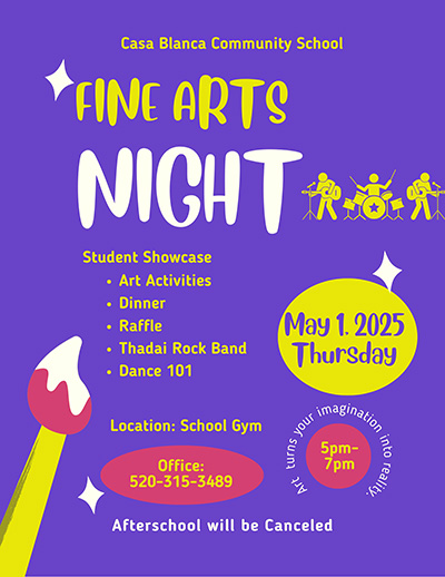Fine Arts Night Flyer