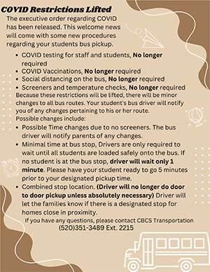 COVID Restrictions Lifted Flyer