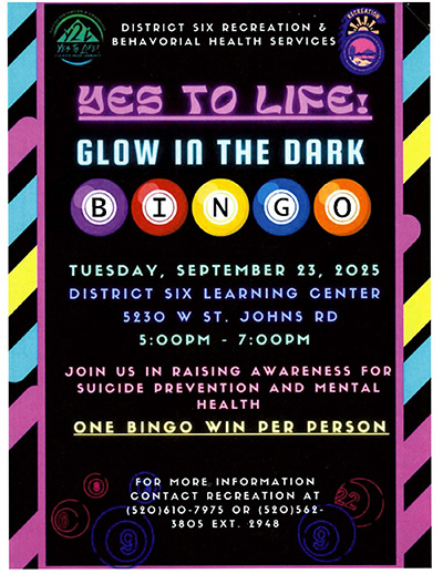 Glow in the Dark Bingo Flyer