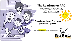 Roadrunner PAC March 23, 2023 Meeting Flyer