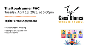 Roadrunner Pac April 18, 2023 Meeting Flyer