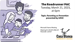 Roadrunner PAC March 21, 2023 Meeting Flyer